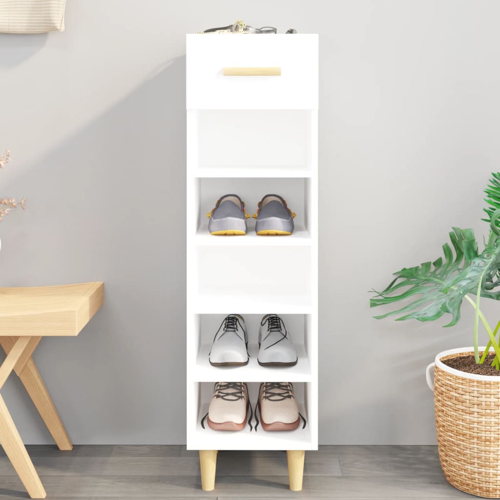 Shoe Cabinet 30X35X105 Cm Engineered Wood