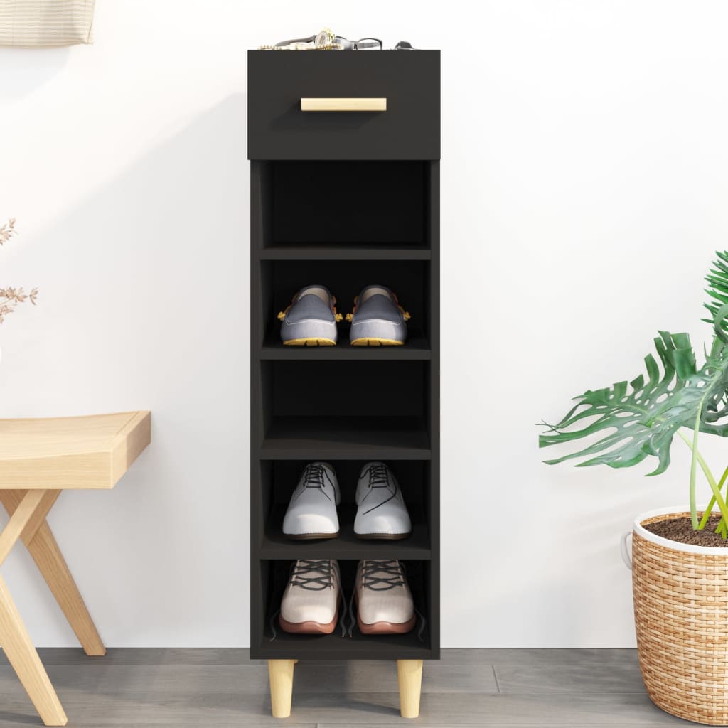 Shoe Cabinet 30X35X105 Cm Engineered Wood