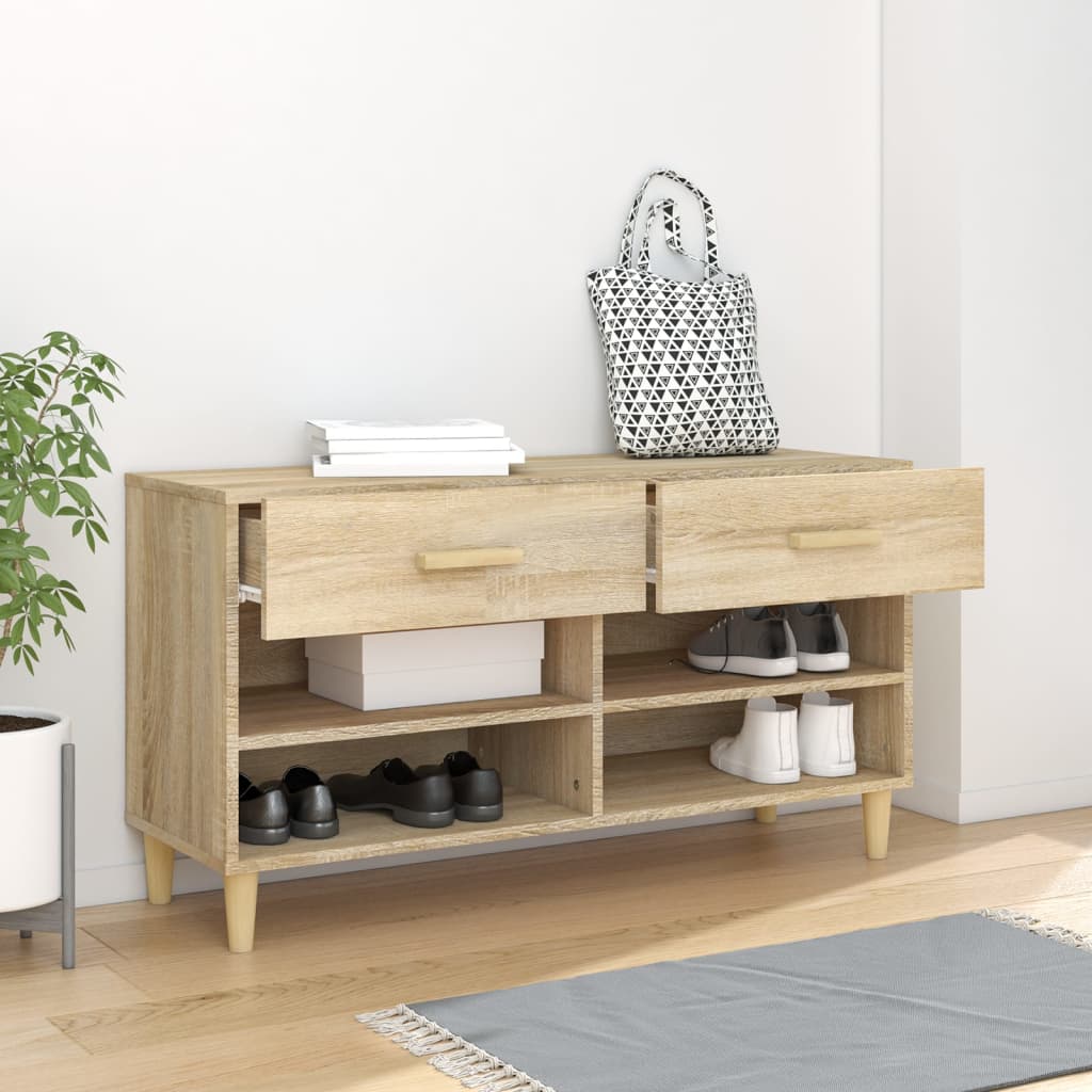 Shoe Cabinet 102X35X55 Cm Engineered Wood