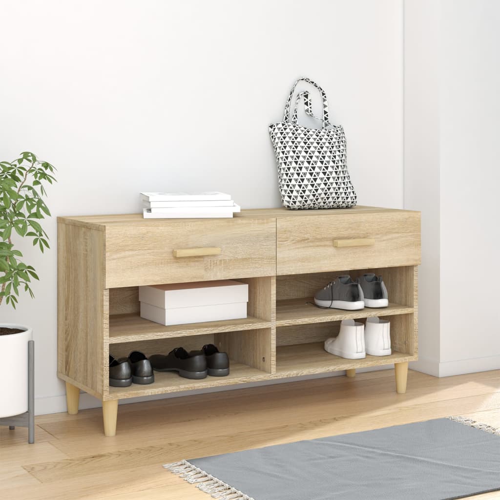 Shoe Cabinet 102X35X55 Cm Engineered Wood