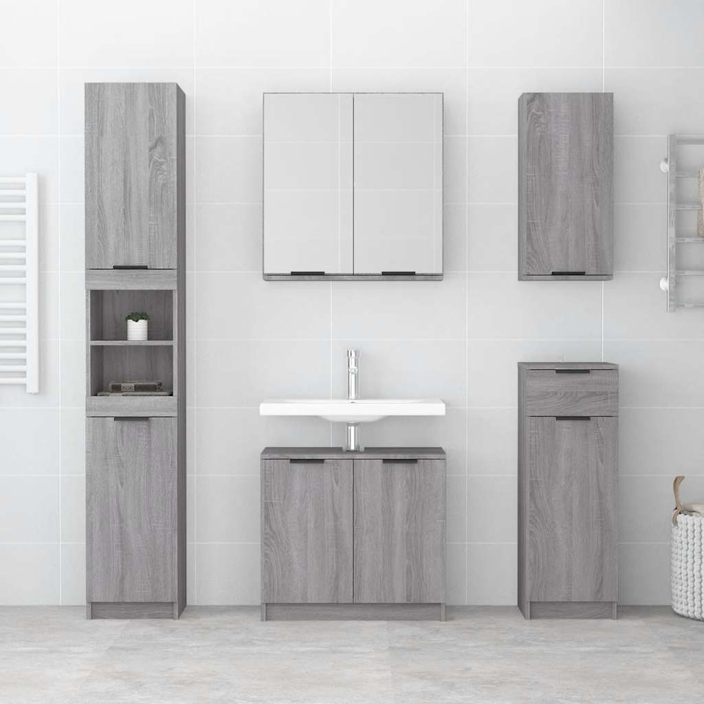 Bathroom Cabinet 64.5X33.5X59 Cm Engineered Wood