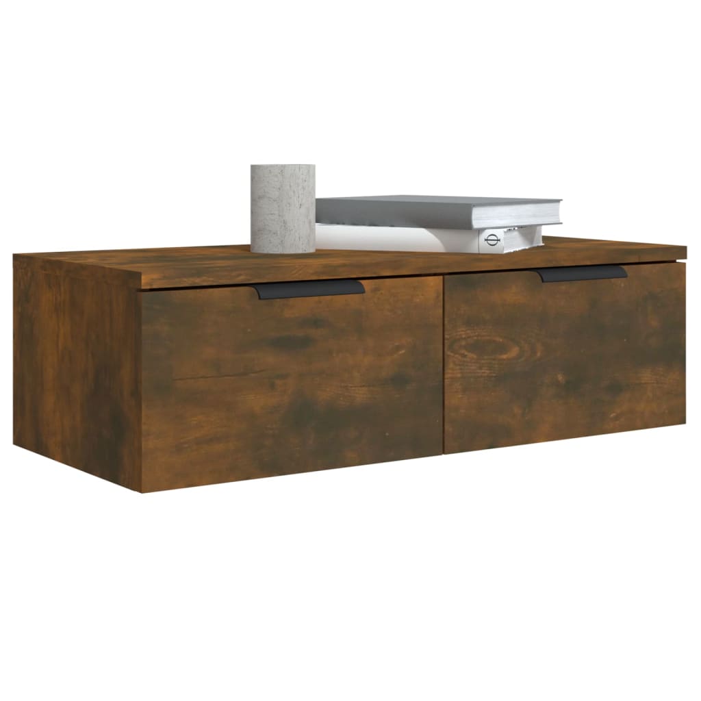 Wall Cabinet Smoked Oak 68X30X20 Cm Engineered Wood