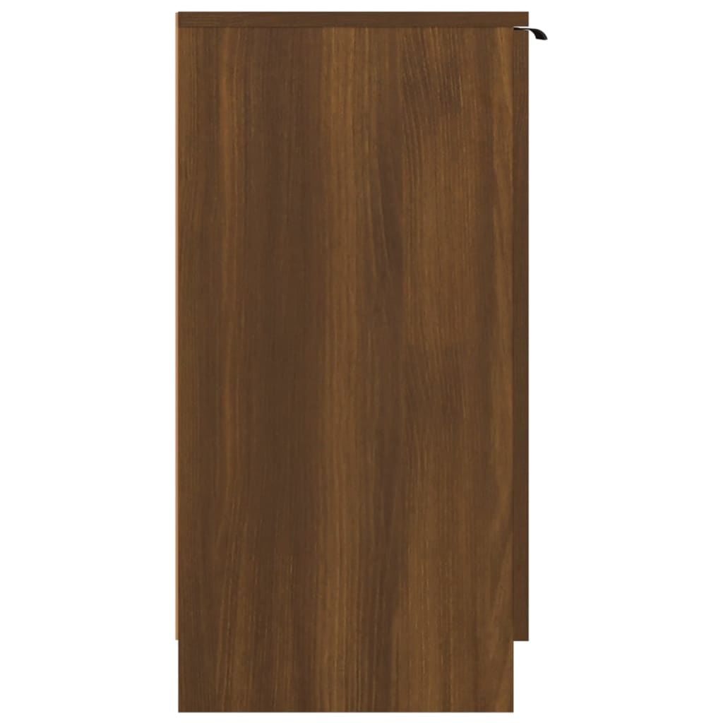 Shoe Cabinet Brown Oak 59X35X70 Cm Engineered Wood