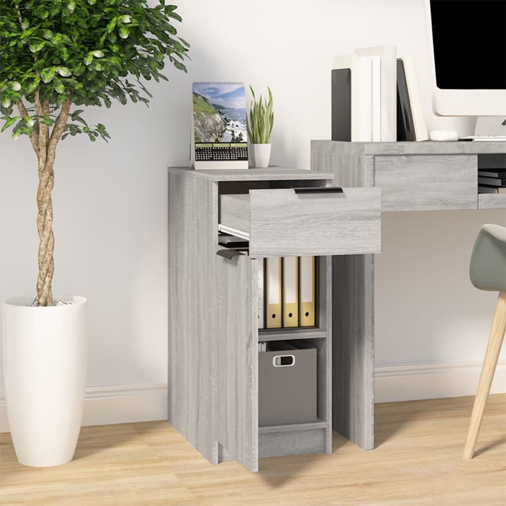 Desk Cabinet 33.5X50X75 Cm Engineered Wood