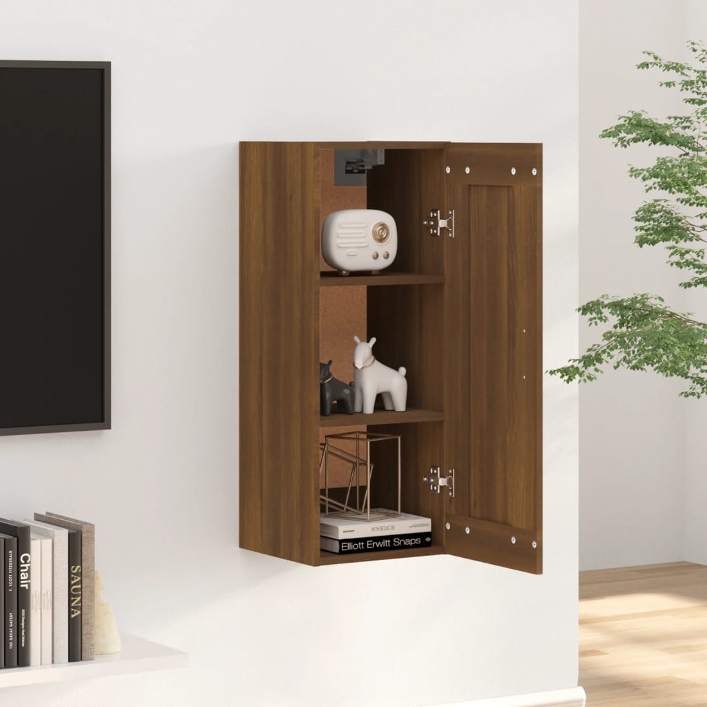 Wall Cabinet 35X34X90 Cm Engineered Wood