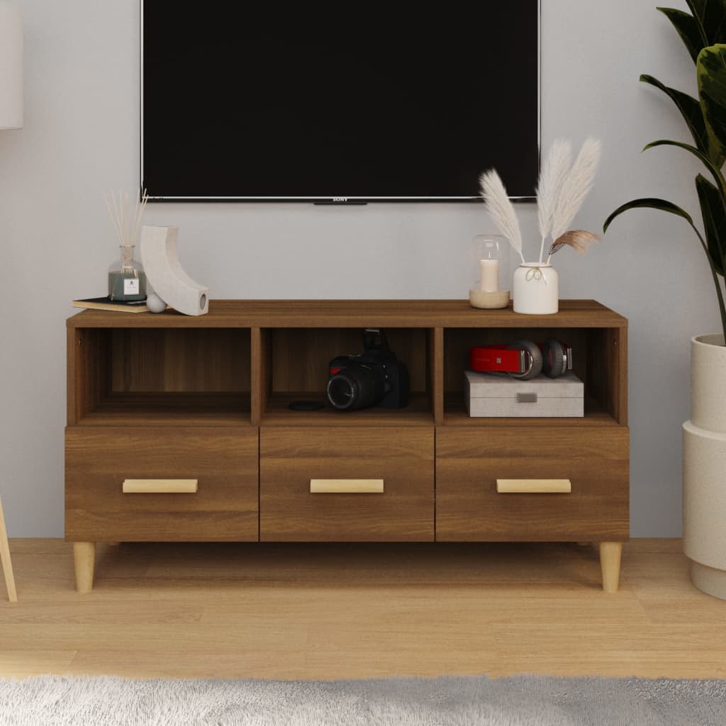 Tv Cabinet 102X36X50 Cm Engineered Wood