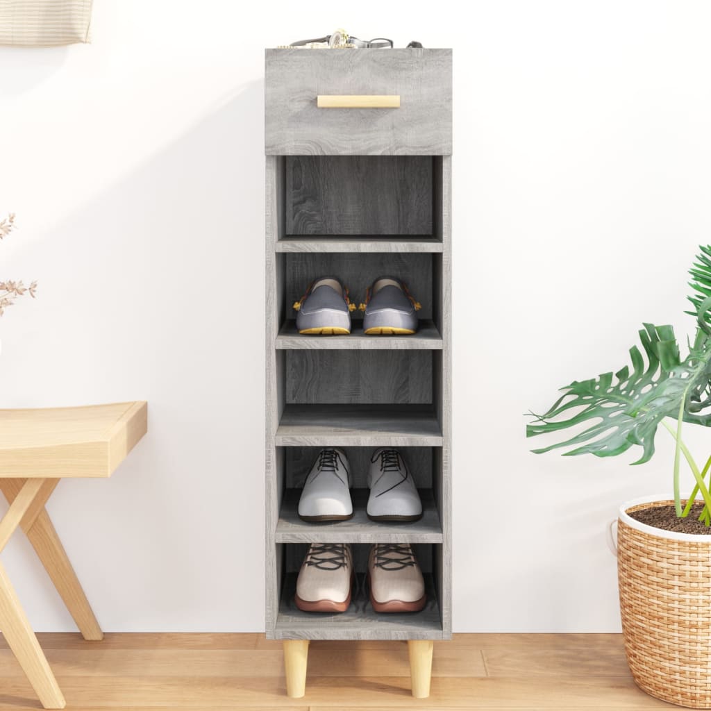 Shoe Cabinet 30X35X105 Cm Engineered Wood