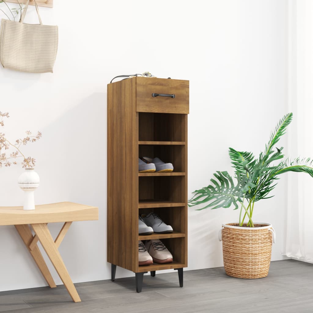 Shoe Cabinet 30X35X105 Cm Engineered Wood