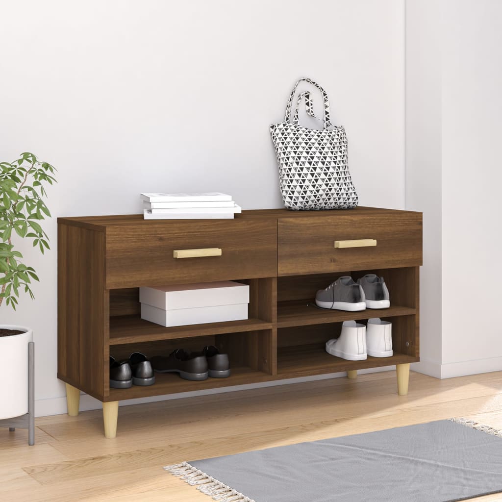 Shoe Cabinet 102X35X55 Cm Engineered Wood