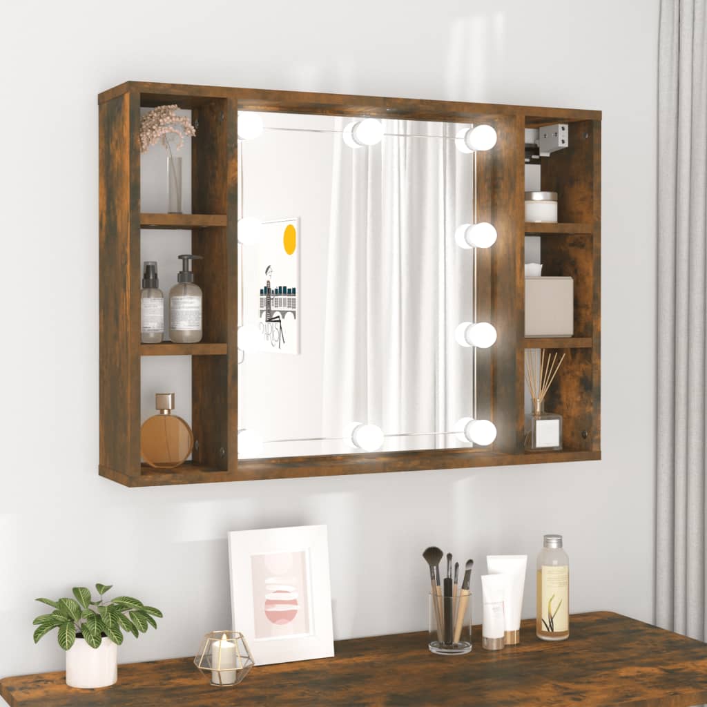 Mirror Cabinet With Led 76X15X55 Cm