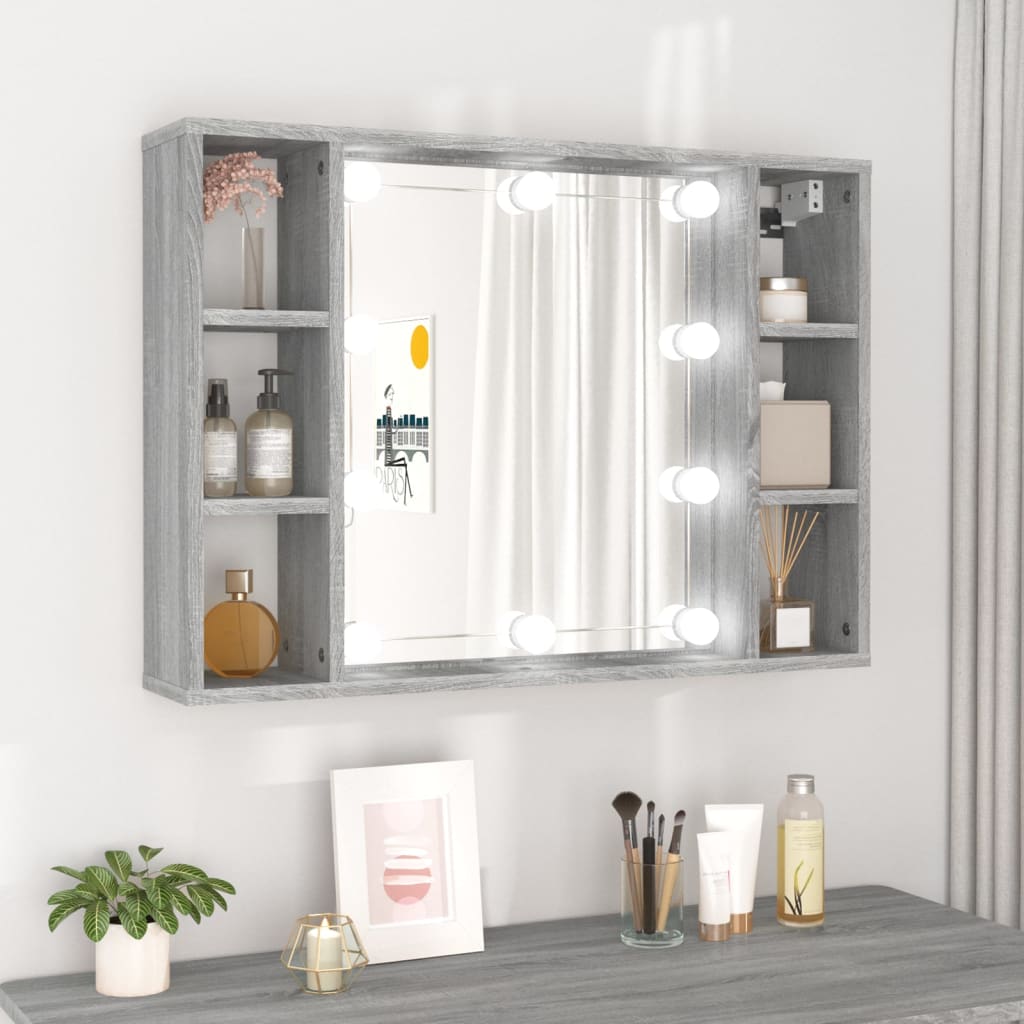 Mirror Cabinet With Led 76X15X55 Cm