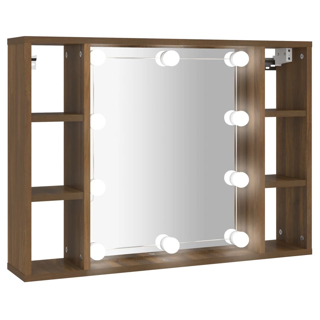 Mirror Cabinet With Led 76X15X55 Cm
