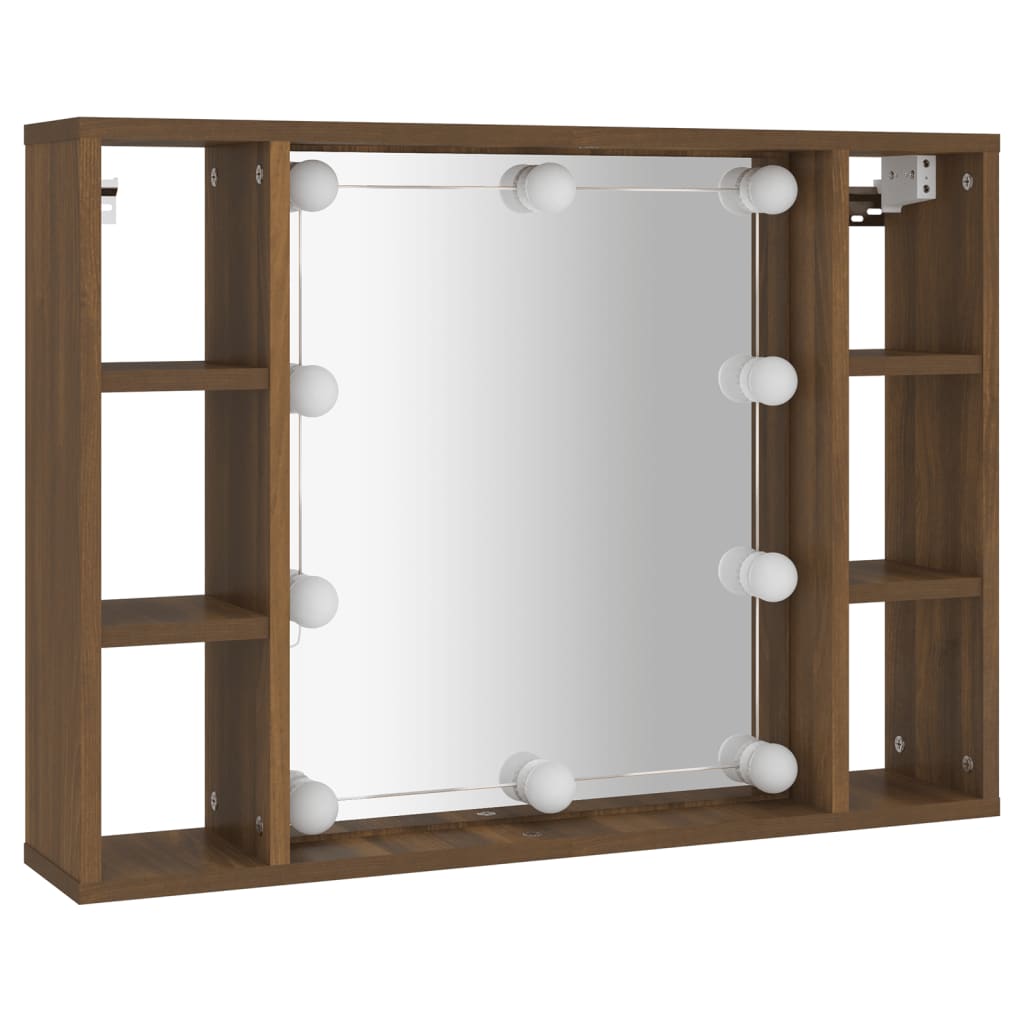 Mirror Cabinet With Led 76X15X55 Cm