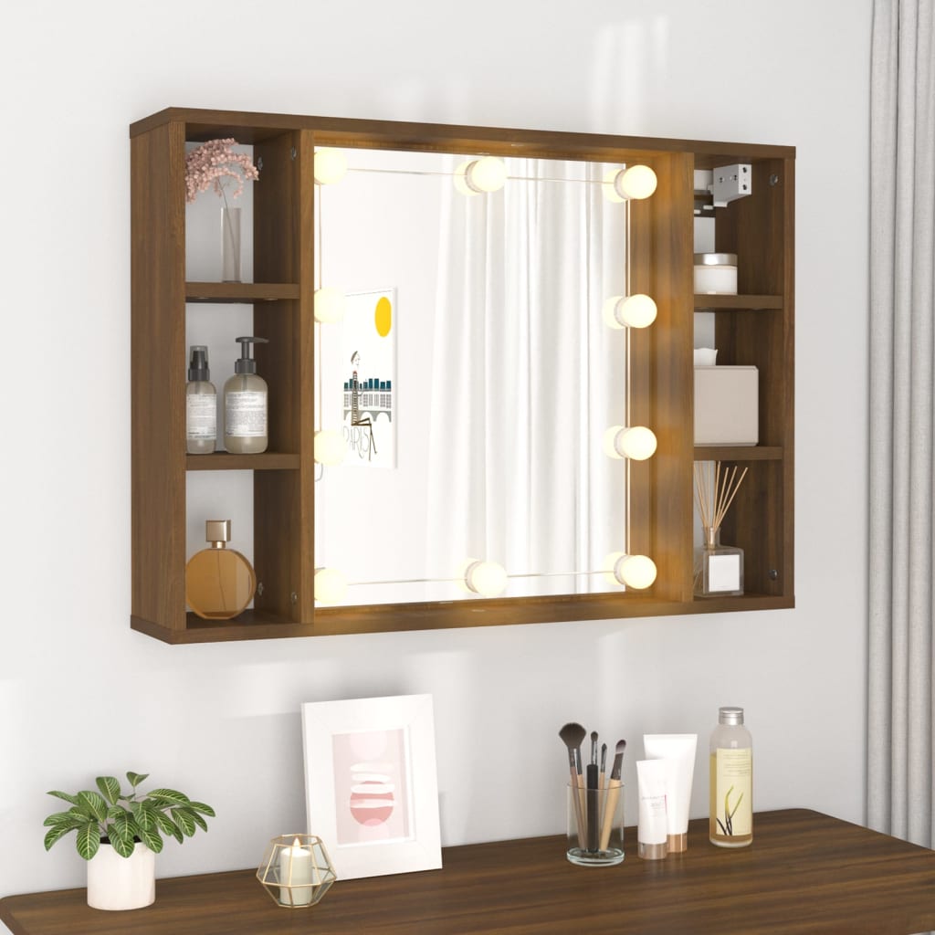 Mirror Cabinet With Led 76X15X55 Cm