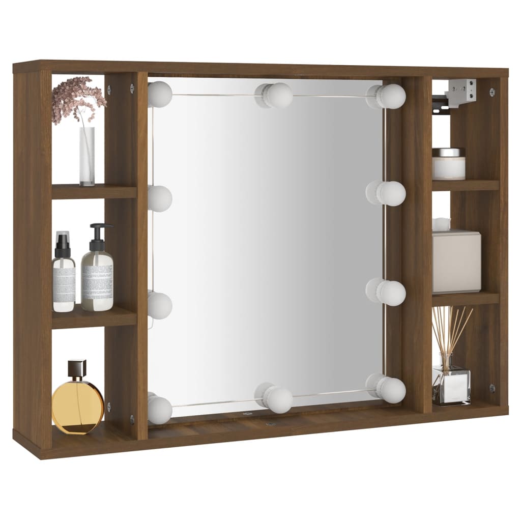 Mirror Cabinet With Led 76X15X55 Cm