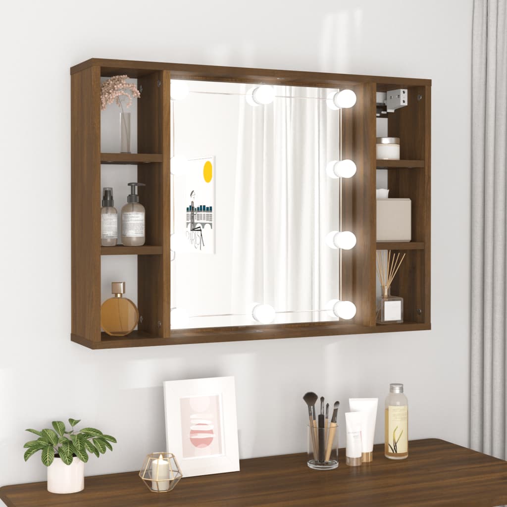Mirror Cabinet With Led 76X15X55 Cm