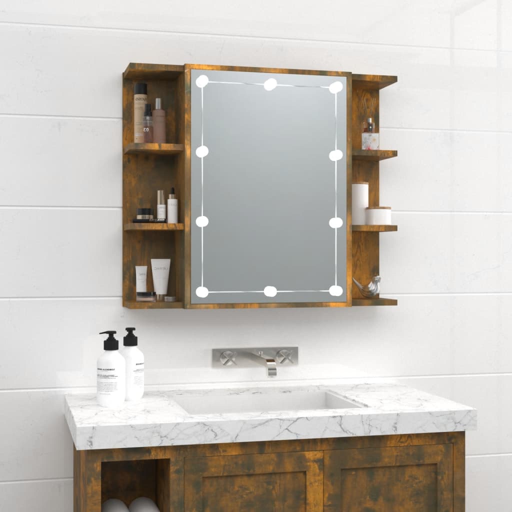 Mirror Cabinet With Led 70X16.5X60 Cm