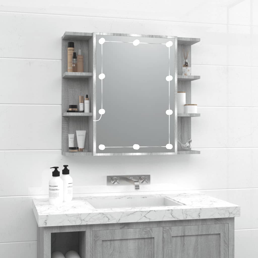 Mirror Cabinet With Led 70X16.5X60 Cm