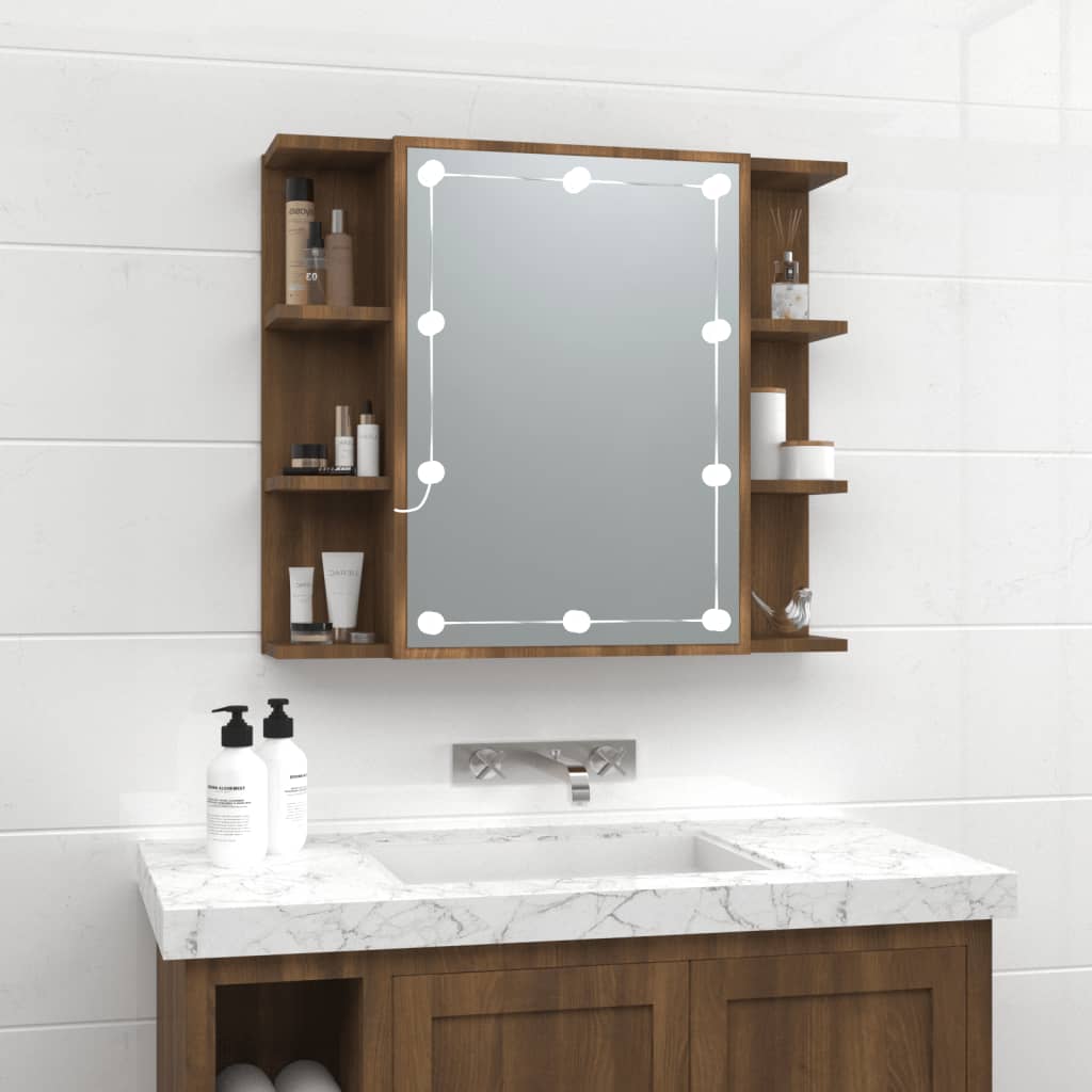 Mirror Cabinet With Led 70X16.5X60 Cm