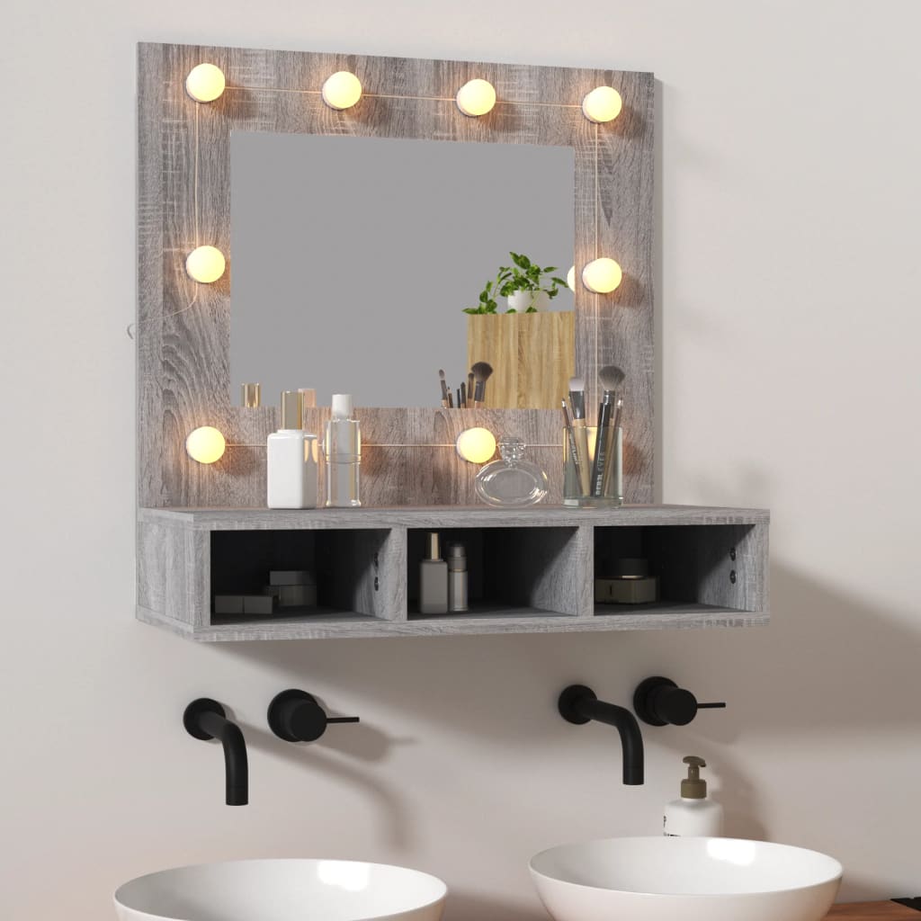 Mirror Cabinet With Led 60X31.5X62 Cm