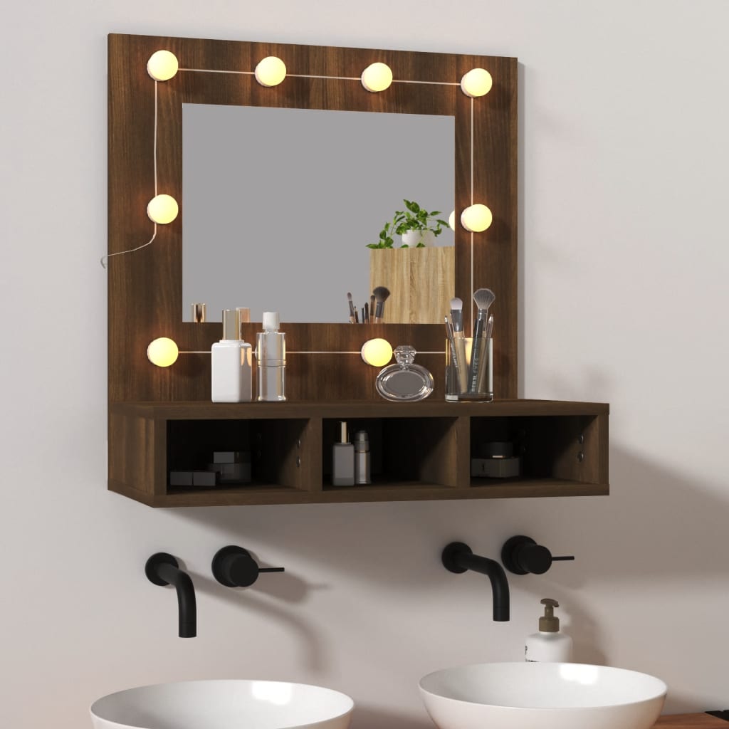 Mirror Cabinet With Led 60X31.5X62 Cm