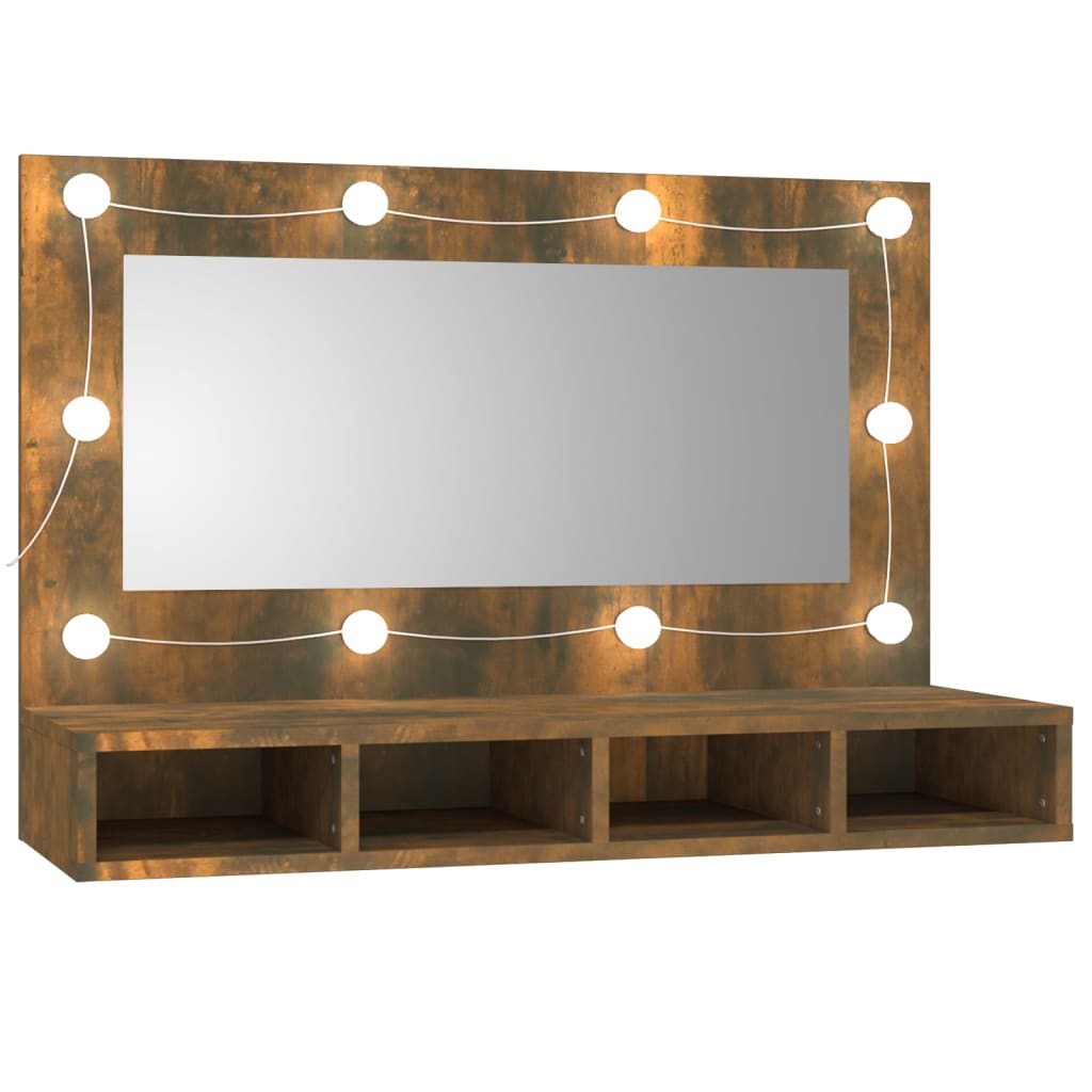 Mirror Cabinet With Led 90X31.5X62 Cm