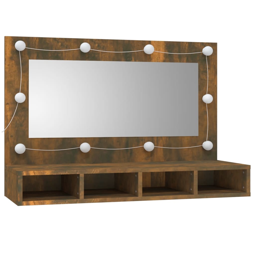 Mirror Cabinet With Led 90X31.5X62 Cm