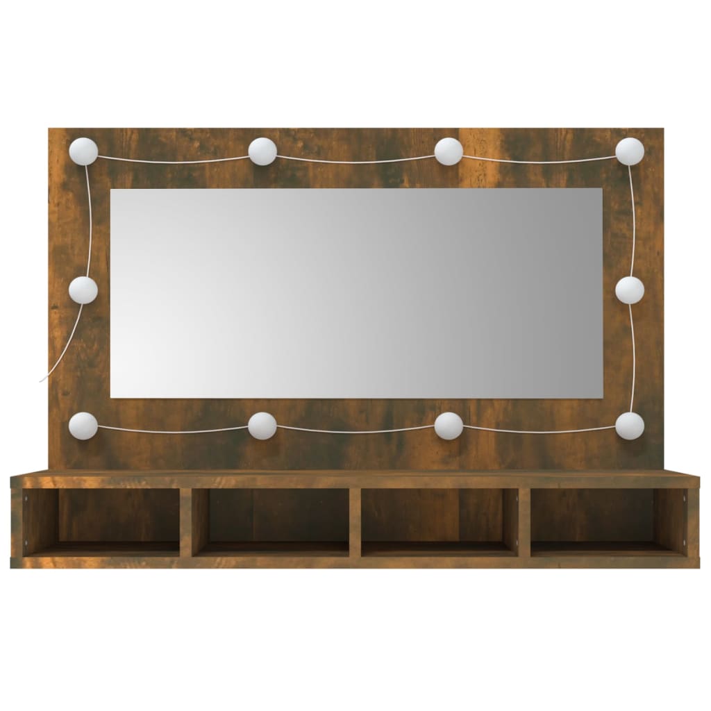 Mirror Cabinet With Led 90X31.5X62 Cm