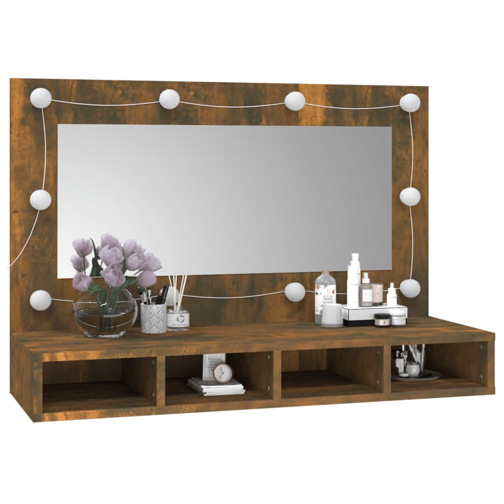 Mirror Cabinet With Led 90X31.5X62 Cm