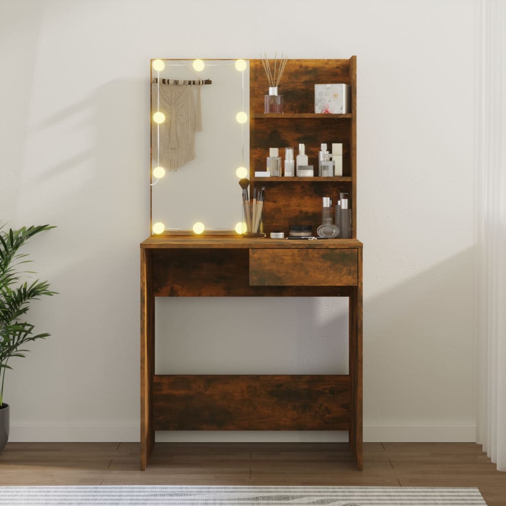 Dressing Table With Led 74.5X40X141 Cm