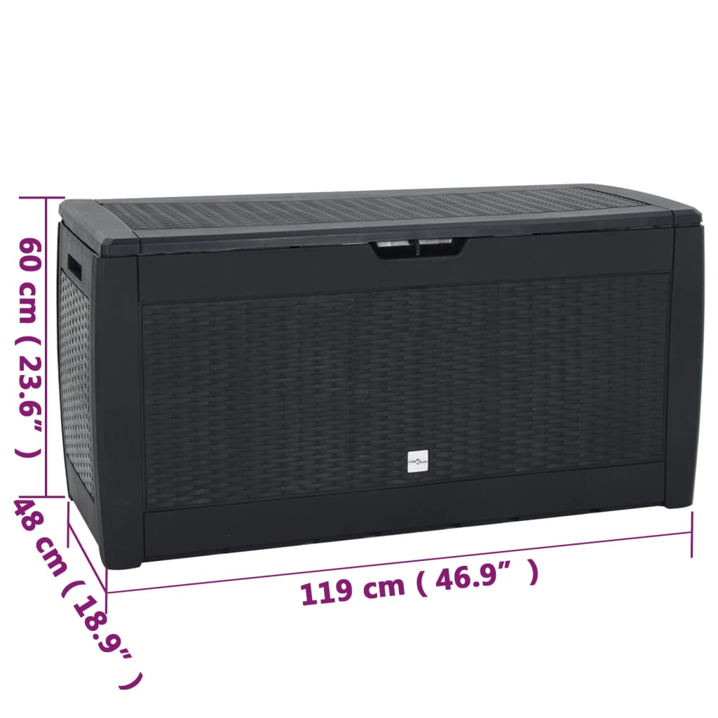 Garden Storage Box 119X48X60 Cm Polypropylene
