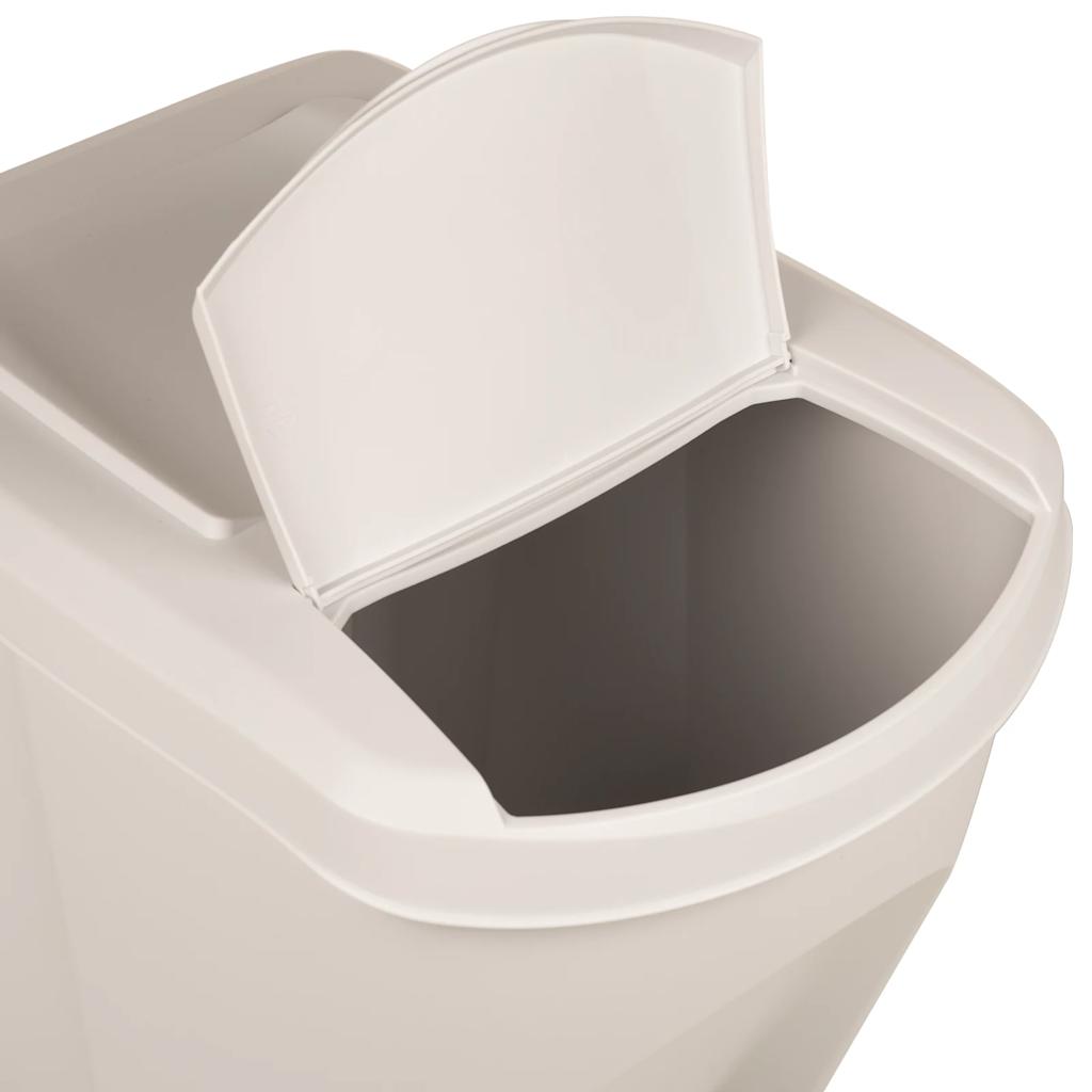 Stackable Garbage Bin Boxes 3 Pcs 75 L Polypropylene