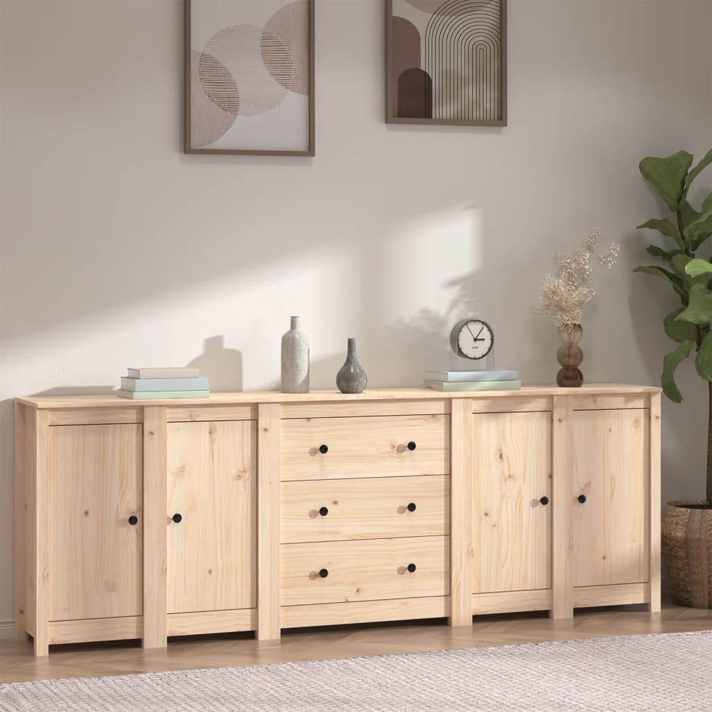 Sideboard 230X35X80 Cm Solid Wood Pine
