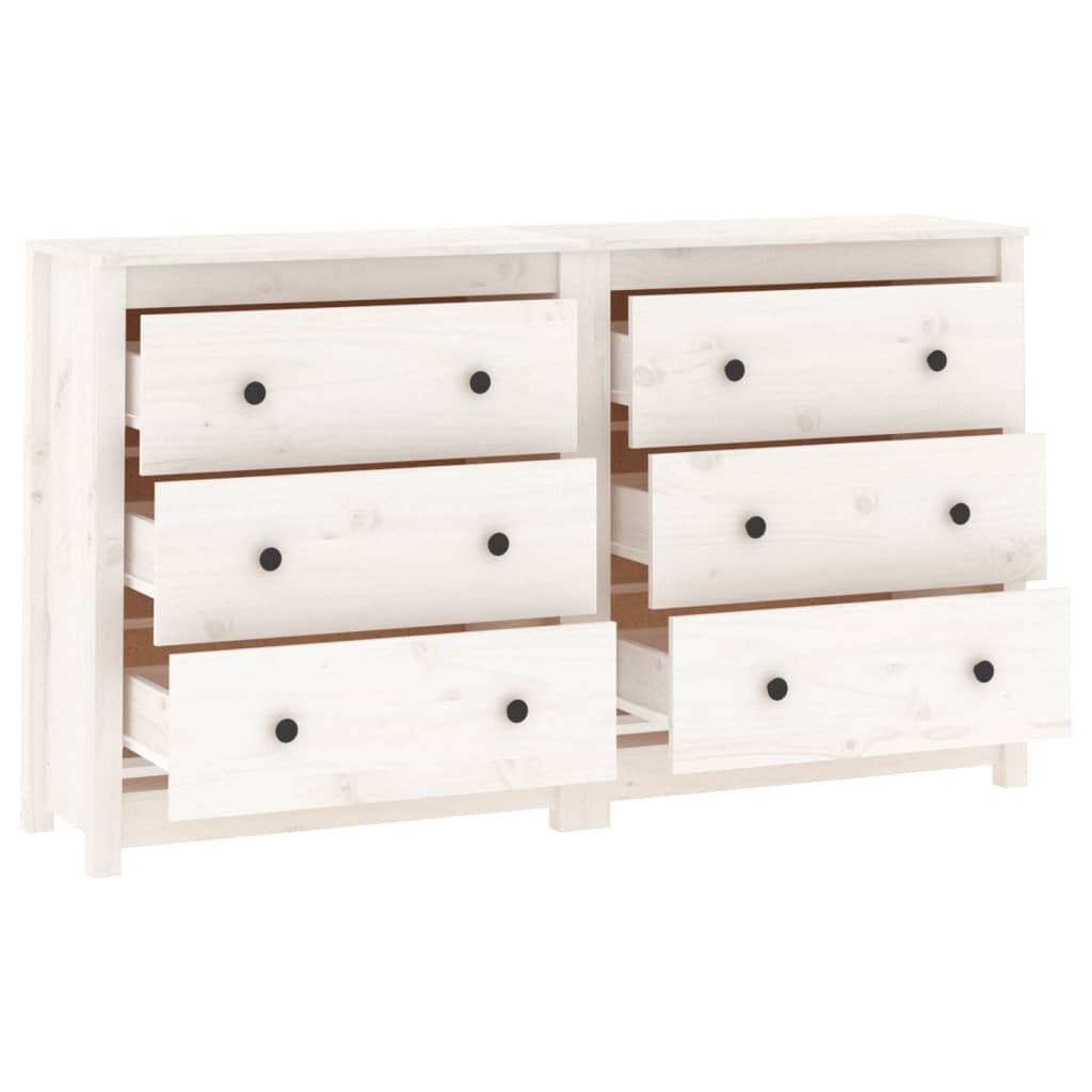 Sideboard 140X35X80 Cm Solid Wood Pine