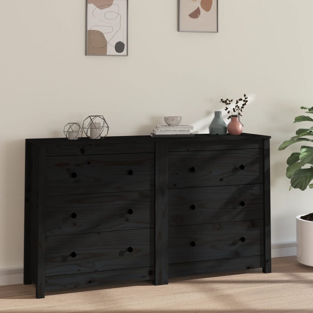 Sideboard 140X35X80 Cm Solid Wood Pine