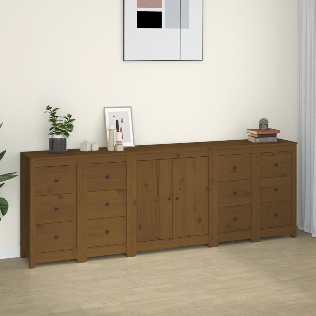 Sideboard 230X35X80 Cm Solid Wood Pine
