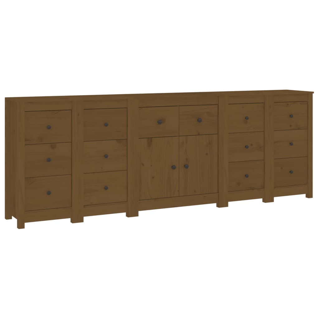 Sideboard 230X35X80 Cm Solid Wood Pine