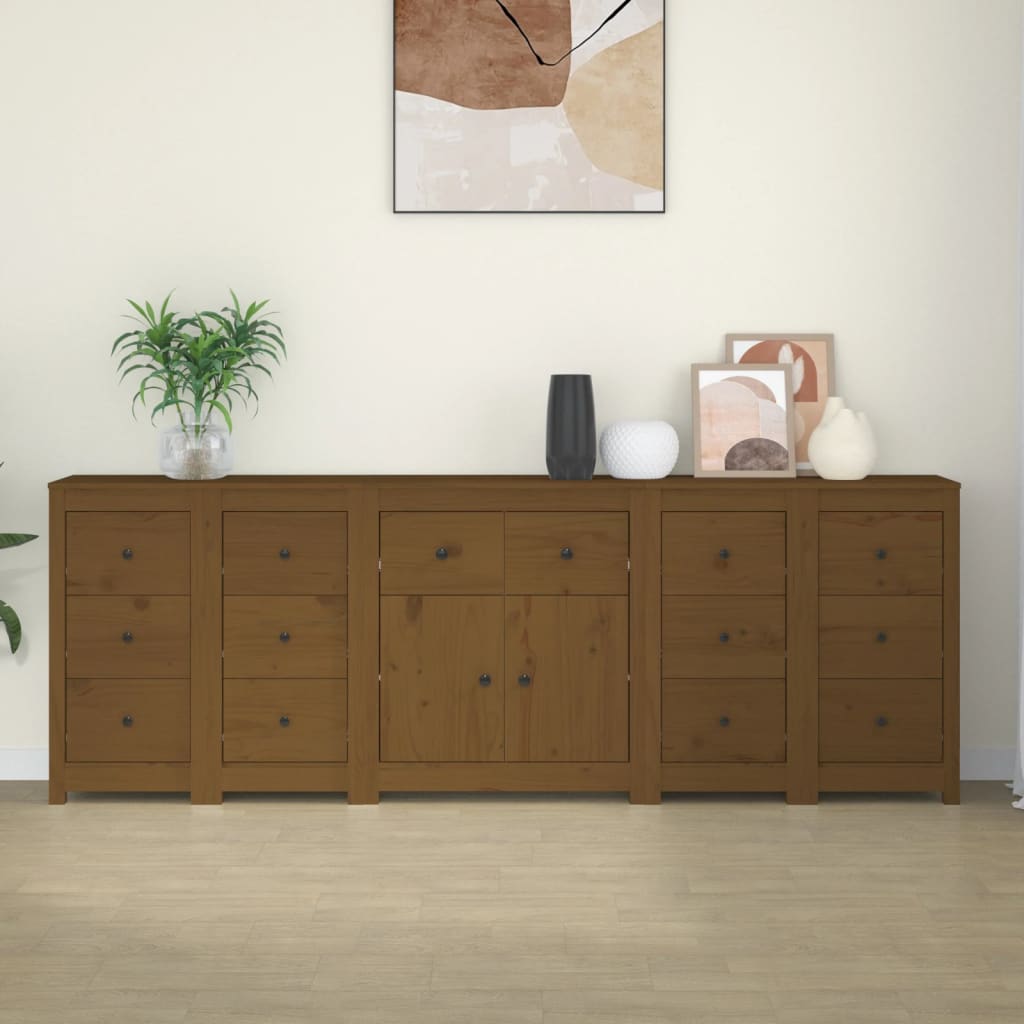 Sideboard 230X35X80 Cm Solid Wood Pine