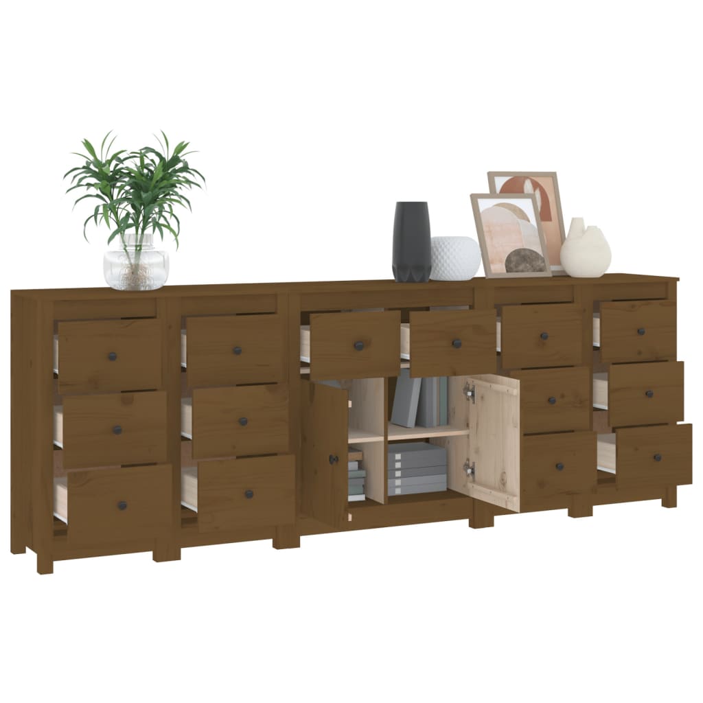 Sideboard 230X35X80 Cm Solid Wood Pine
