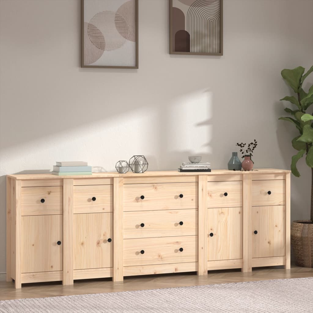 Sideboard 230X35X80 Cm Solid Wood Pine