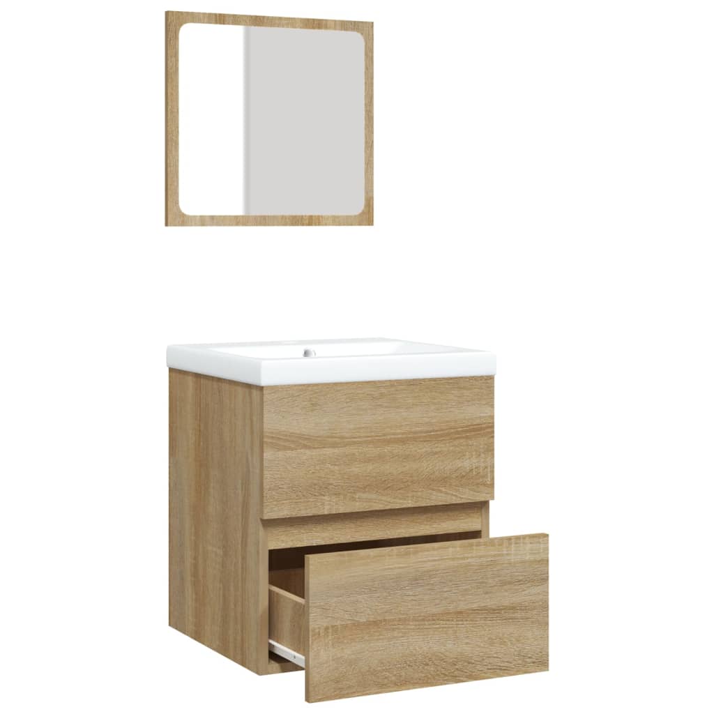 Bathroom Sink Cabinet With Basin And Mirror