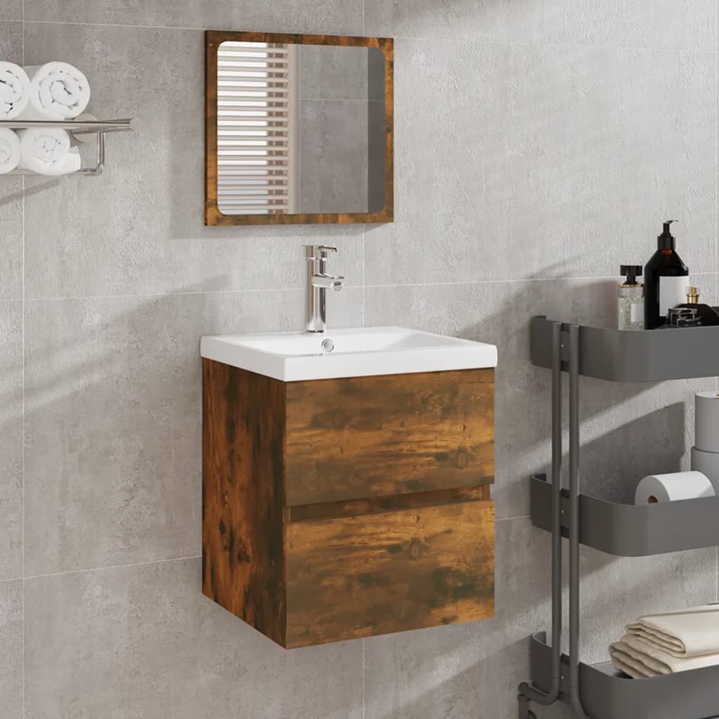 Bathroom Sink Cabinet With Basin And Mirror