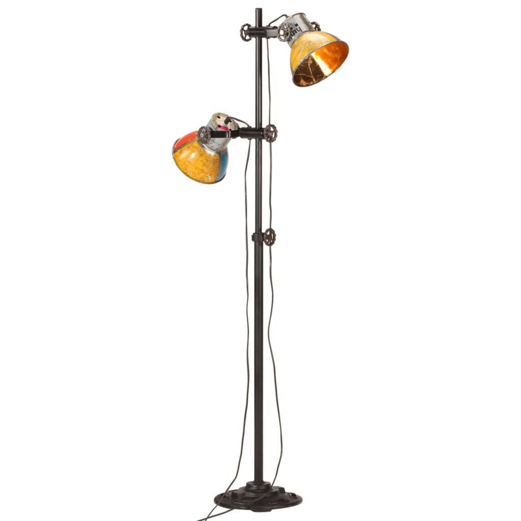 Floor Lamp With 2 Lampshade E27 Cast Iron