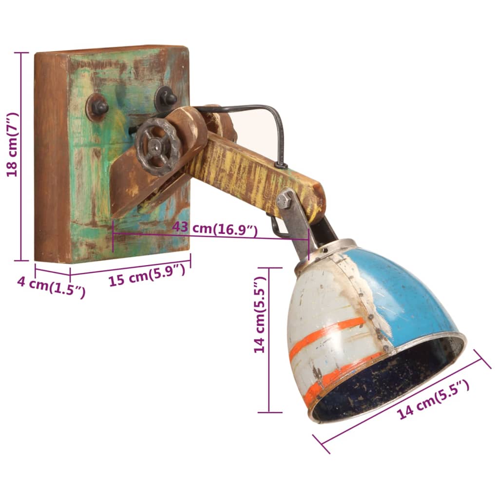 Wall Lamp Industrial Style Round E27