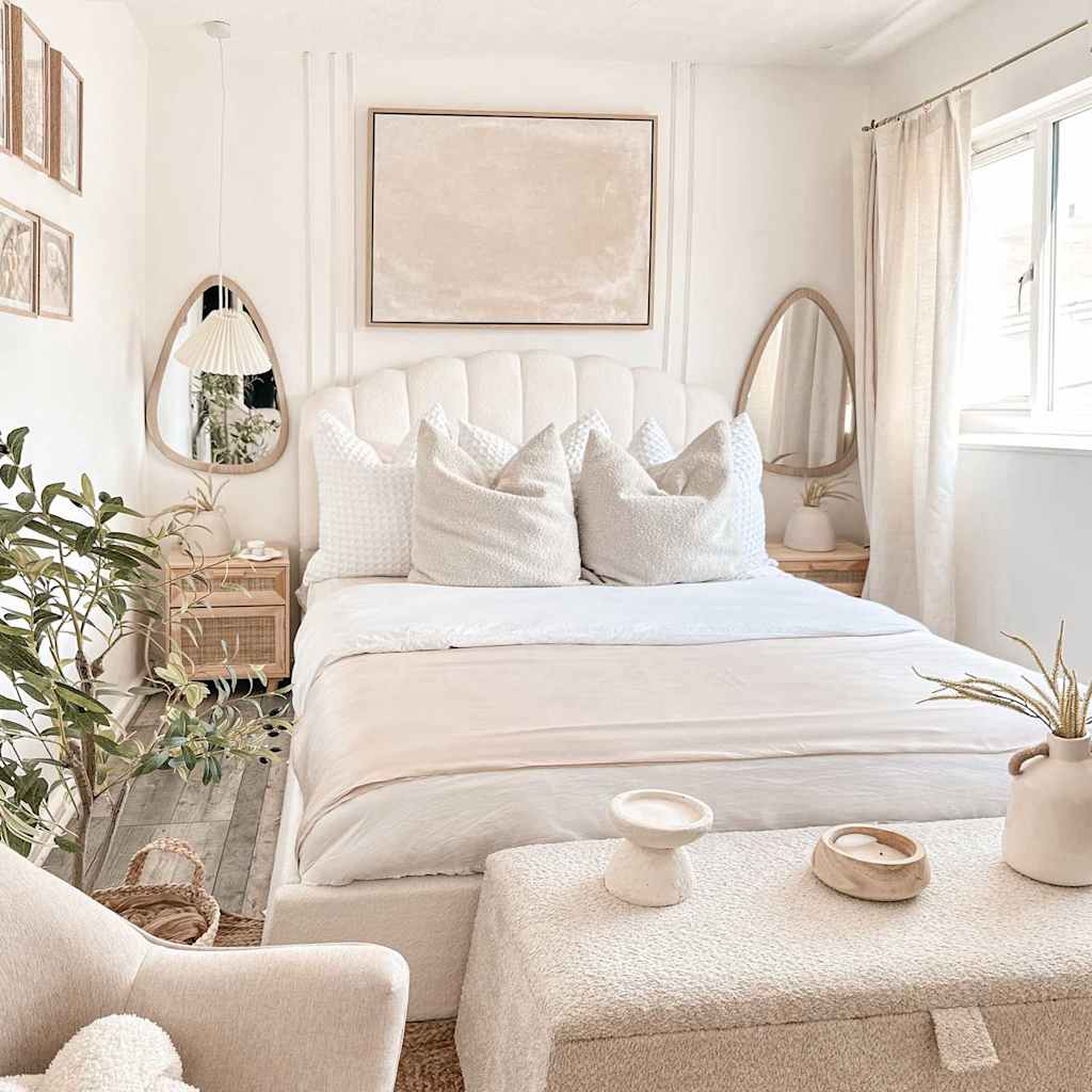 Bedside Cabinets 2 Pcs Solid Wood Pine And Natural Rattan