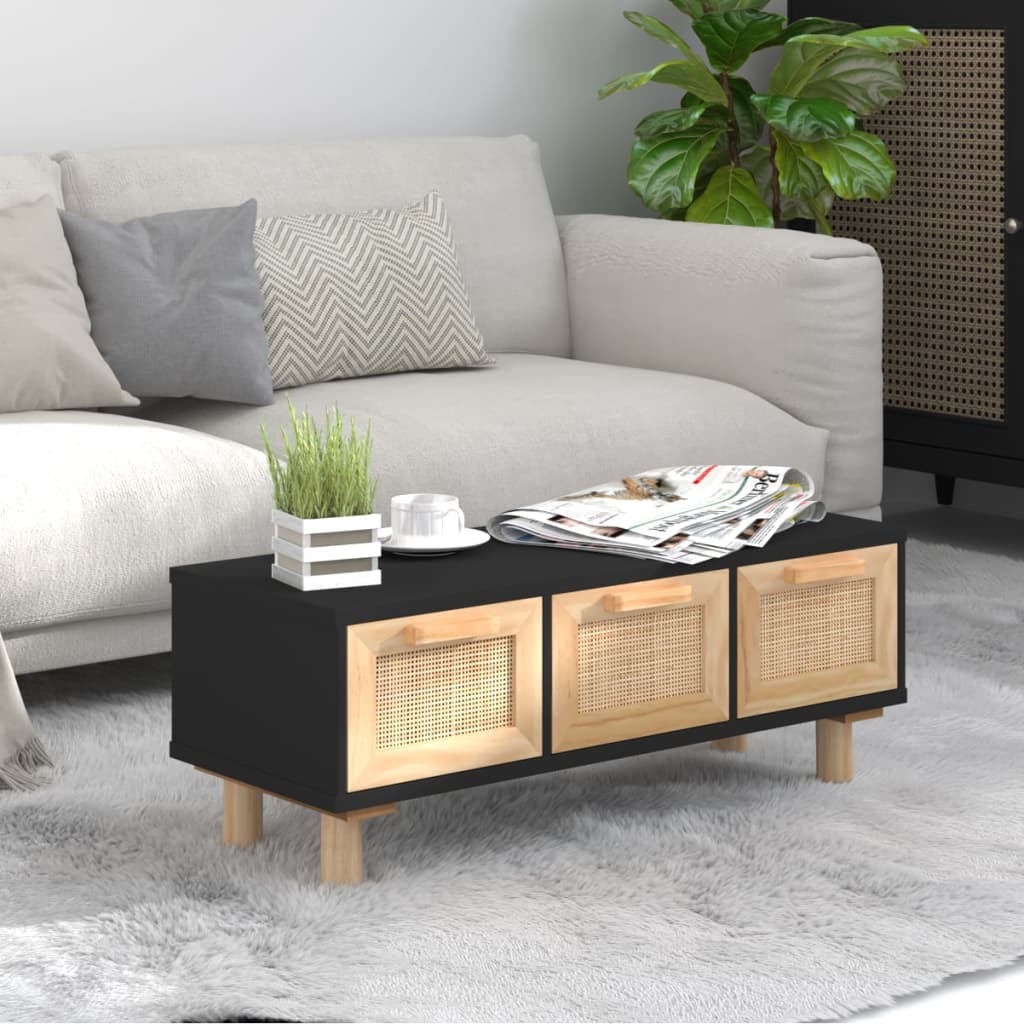 Coffee Table 80X40X30 Cm Engineered Wood&Solid Wood Pine