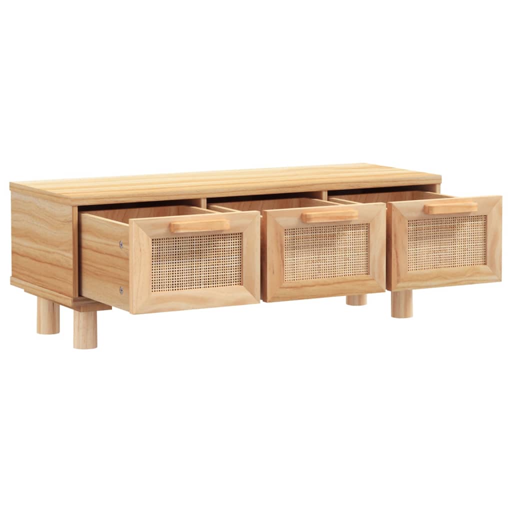 Coffee Table 80X40X30 Cm Engineered Wood&Solid Wood Pine