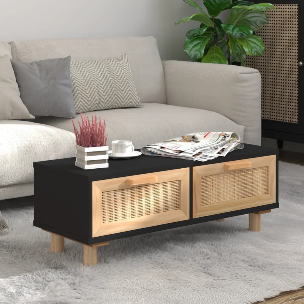 Coffee Table 80X40X30 Cm Engineered Wood&Solid Wood Pine