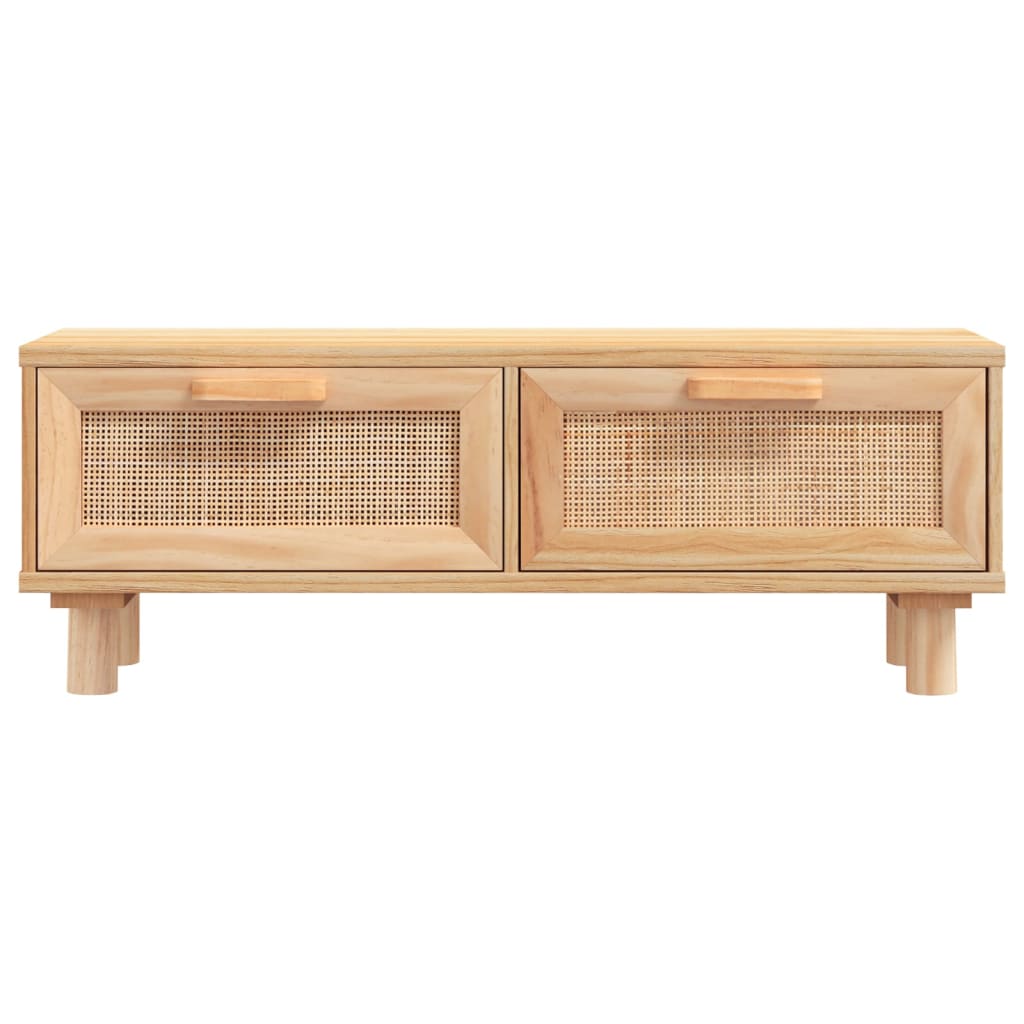 Coffee Table 80X40X30 Cm Engineered Wood&Solid Wood Pine