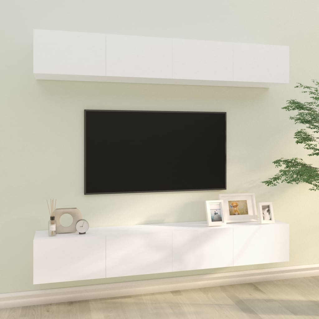 Tv Cabinets 4 Pcs 80X30X30 Cm Engineered Wood